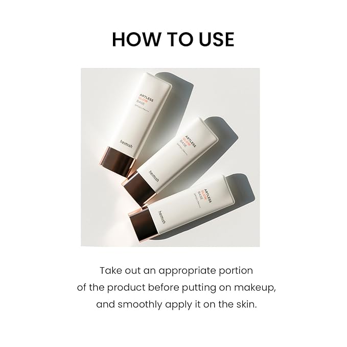 HEIMISH Artless Glow Base Korean Foundation Primer for Face with SPF 50+ PA++++, Makeup Base, Highlighter, Lightweight, Non-greasy, Hydrating, Glow Finish, Korean Skincare Beauty, 1.35 fl oz 40ml