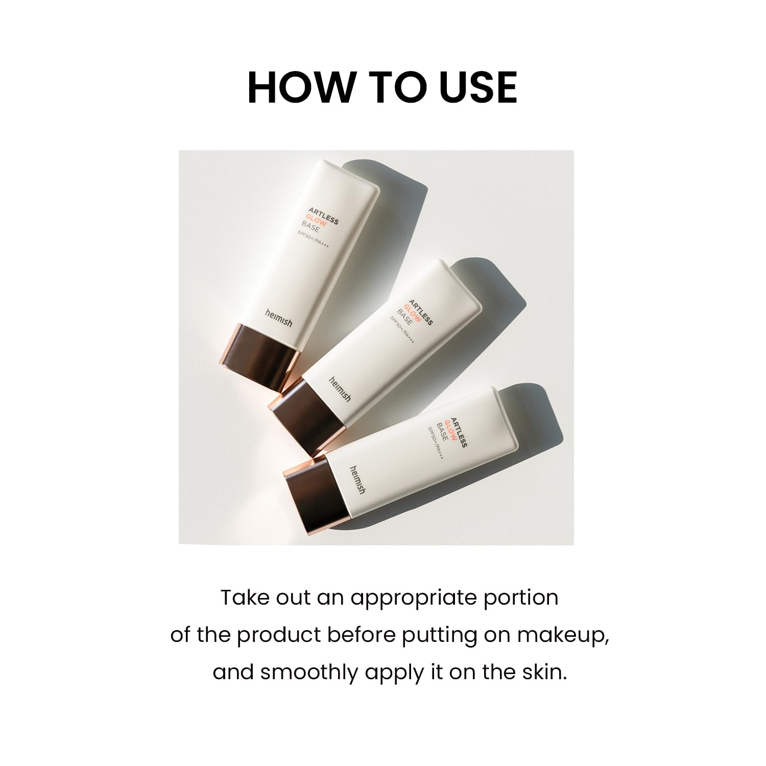 HEIMISH Artless Glow Base Korean Foundation Primer for Face with SPF 50+ PA++++, Makeup Base, Highlighter, Lightweight, Non-greasy, Hydrating, Glow Finish, Korean Skincare Beauty, 1.35 fl oz 40ml