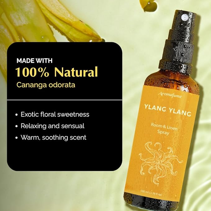 Ylang Ylang Air Freshener Spray for Room, Linen & Pillow 100ml by Aromafume
