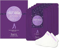 Extra Silky Foot Mask 5 Pairs, Post-Peeling Foot Care Treatment, Moisturizing Socks with Guerande Salt & Sweet Almond Oil for Dry Feet, Cracked Heels, and Callus