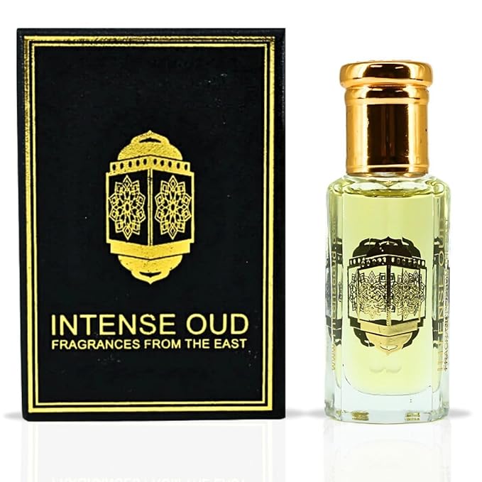 INTENSE OUD Rouje Long Lasting Arabian Perfume Oils for Women 12ML (0.40 OZ) Fragrance Oil with Red Fruits, Saffron & Woody Notes - Luxury Concentrated Perfume Oil & Valentines Day Gift With Black Box