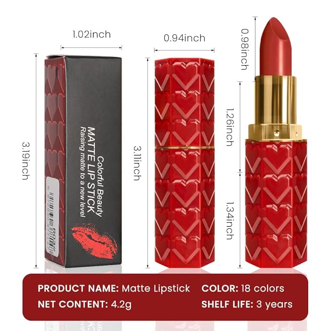 3 Pcs Matte Velvet Lipstick for Women Set,Nude Long Lasting Matte Lip Stick 24H Waterproof for Girls Natural Lip Makeup,Non-Stick Lipstick Makeup for Women,labiales magicos 24 horas originales