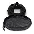 Lay-n-Go Cosmo Layflat Drawstring Cosmetic & Makeup Bag Organizer w/Zipper Pocket, Brush Loops & More, Cinch to Close, Lay Flat to Use, Durable, Machine Wash, Travel Toiletry Bag (16", Black)