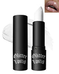 White Glitter Lipstick, Waterproof Shimmer Lip Tint Gloss, Halloween Makeup