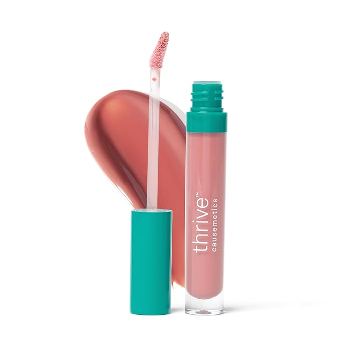 Thrive Causemetics Sheer Strength Lip Plumping Peptide Gloss, Dusty Rose