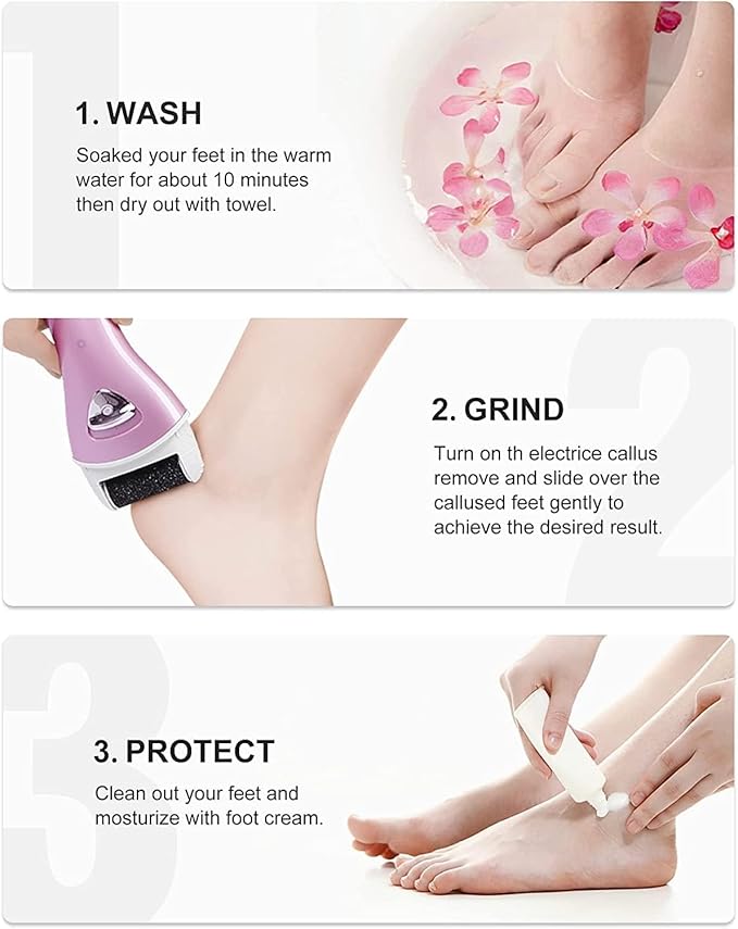 Electric Foot Callus Remover, Rechargeable Foot File for Dead Skin Care