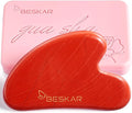 BESKAR Gua Sha Facial Tools, Natural Jade Stone Guasha Massager