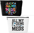 2 Pcs Medicine Makeup Bag, Travel Makeup Case Cosmetic Bags for Women Girls