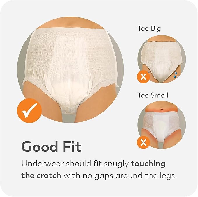 Tranquility Overnight Absorbent Underwear, M, Maximum, 48 in, 18 ct
