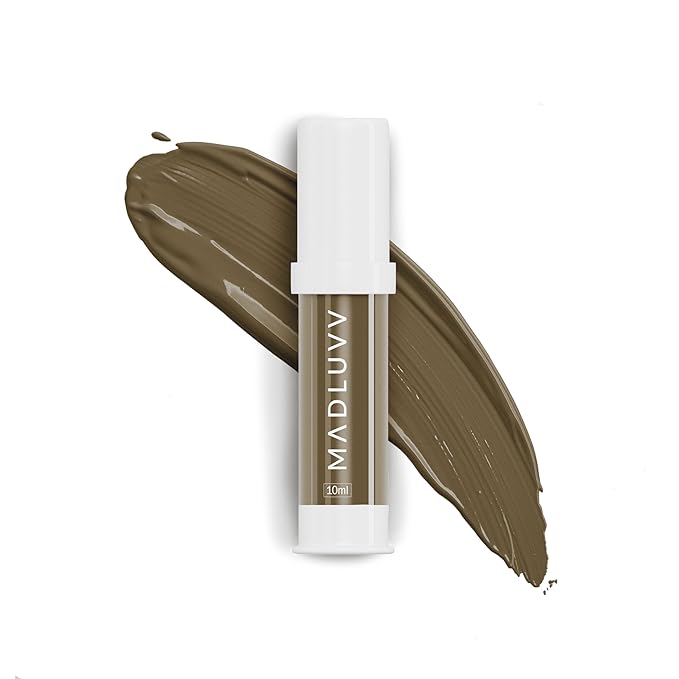MADLUVV Professional Makeup Pigment for PMU Brow Artistry, Made in the USA, Vegan, Cruelty-free, Non-Toxic, Gel Consistency & High Retention - Medium Brown 112