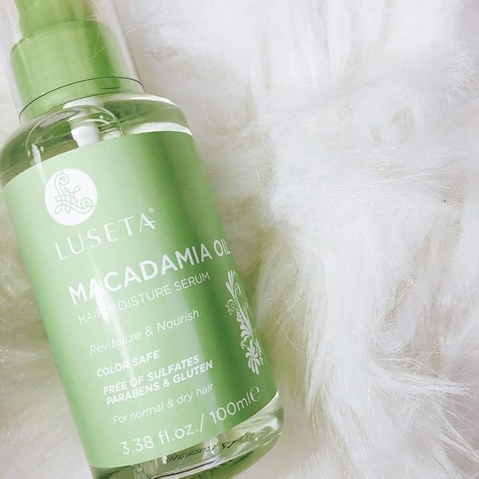 LUSETA Macadamia Oil Hair Moisture Serum for Dry Hair, 3.38 oz