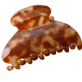 Prettyou Handmade Celluloid Acetate French Design Barrettes Tortoise Shell Claws Hair Claw Luxury Fashion Accessories Hair Clip for Women (coffee)