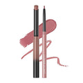 QiBest Nude Rose Pink Matte Lipstick with Lip Liner Makeup Set for Women, Cream Lip Stick and LipLiner Pencil 24 Hours Original Waterproof Labials, Velvety & Non-Drying Formula