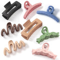 Matte Non-Slip Large Hair Clips for Women 8-Pack (Eight Unique Colors)