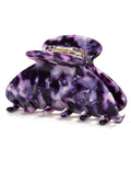 Prettyou Handmade Celluloid Acetate French Design Barrettes Tortoise Shell Claws Hair Claw Luxury Fashion Accessories Hair Clip for Women (Purple)