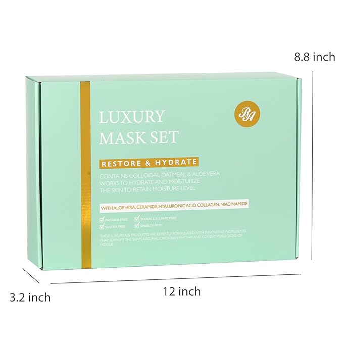 55 Pcs Mothers Day Gift for Mom, Tea Tree Face Sheet Mask Gift Basket Set for Women, Skin Care Gift Set for Her, Home Spa Self Care Kit, Face Serum Gift Set, Birthday, Anniversary