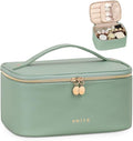 Prite Makeup Bag Travel Cosmetic Case, Women Toiletry bag Organizer, Green