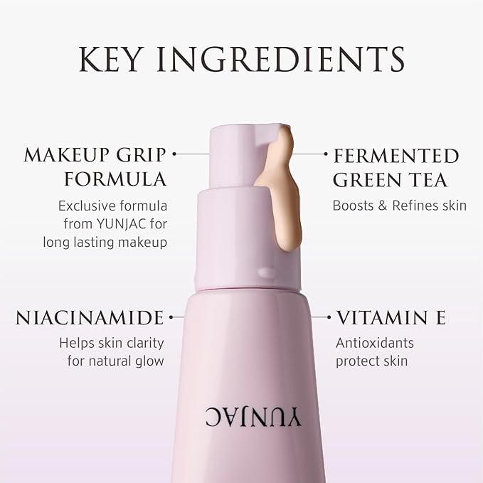 YUNJAC Skin Perfecting Glow Prep Base, 1.01 fl oz, Makeup Primer