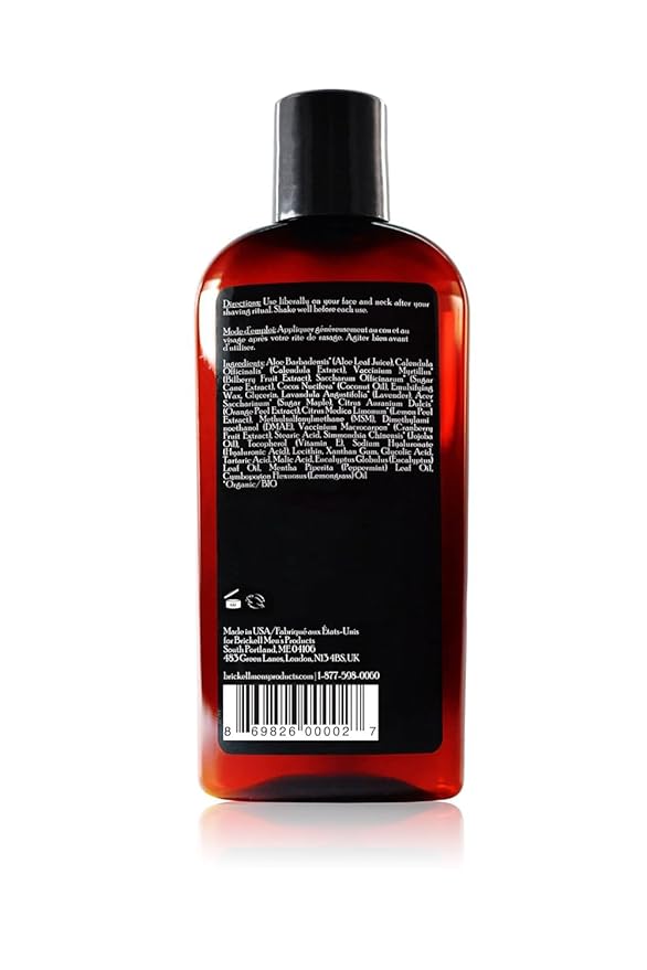 Brickell Men's Instant Relief Aftershave for Men, Soothing After Shave Balm to Prevent Razor Burn, With Aloe, Vitamin E, and Hyaluronic Acid, 4 Ounce, Unscented