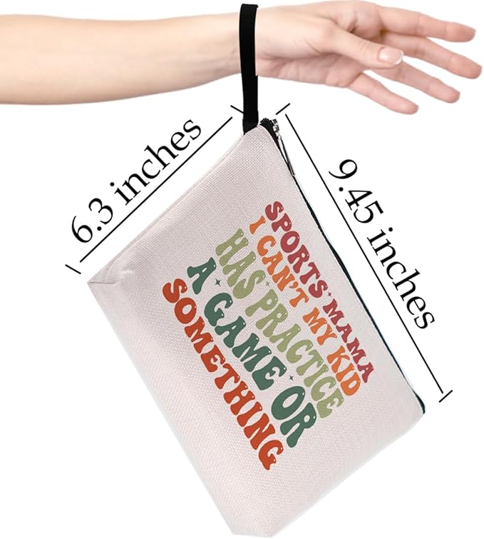 Sports Mama Makeup Bag for Mom Gifts Funny Mama Mother Gifts for Women