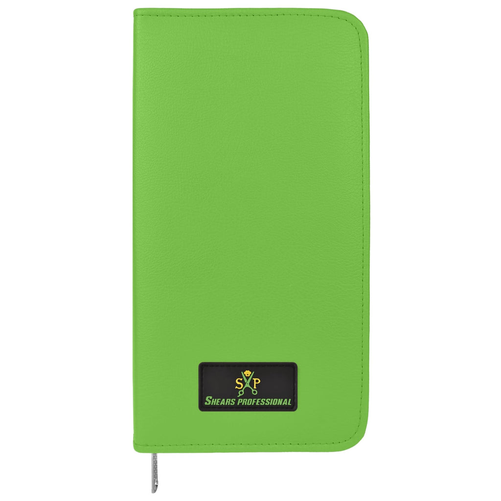 Shears Professional Leather 5 Scissor & Shear Storage Case for Hairstylist - Hairdresser -Scissor Holder Perfect for home-saloon use (Green)