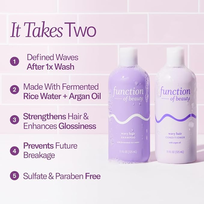 Function of Beauty Wavy Hair Shampoo & Conditioner Set - Anti-Frizz