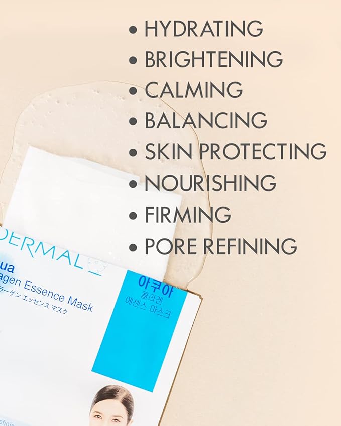 DERMAL 48 Korean Essence Sheet Mask Variety Pack, 24 Formulas x 2 Each