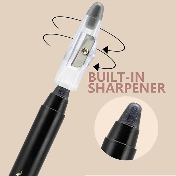 Daeuwiutr Black Eyeshadow Stick, Highlighter Eye Liner,Eye Brightener Stick, Shimmer Creamy Eyeshadow, Waterproof eye shadow Pencil Long Lasting Eye Shadow Makeup.#7 black shimmer