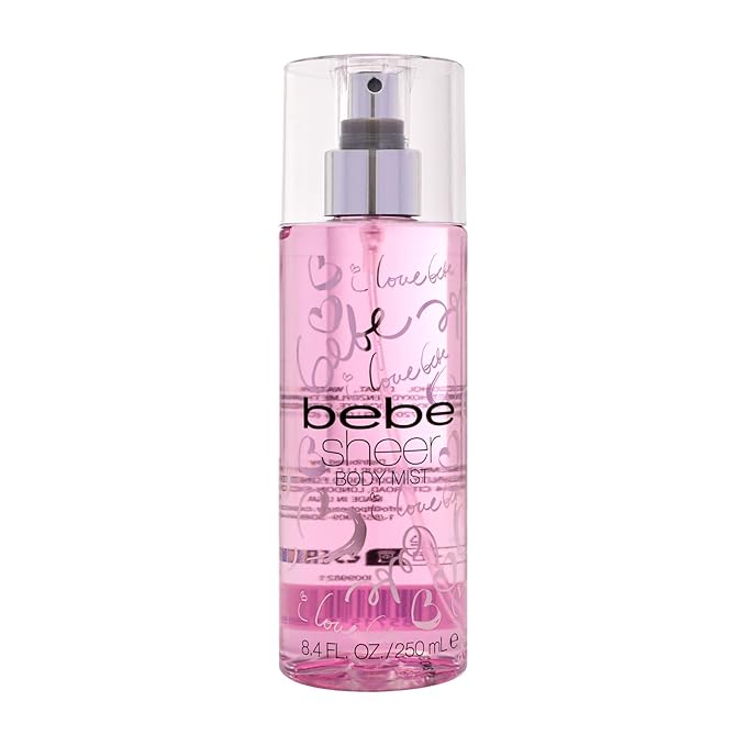 bebe Sheer Body Mist - Sensual and Flirtatious Women's Fragrance with Citrus Cocktail, Pink Peony, and Sandalwood Notes - 8.4 oz Body Mist
