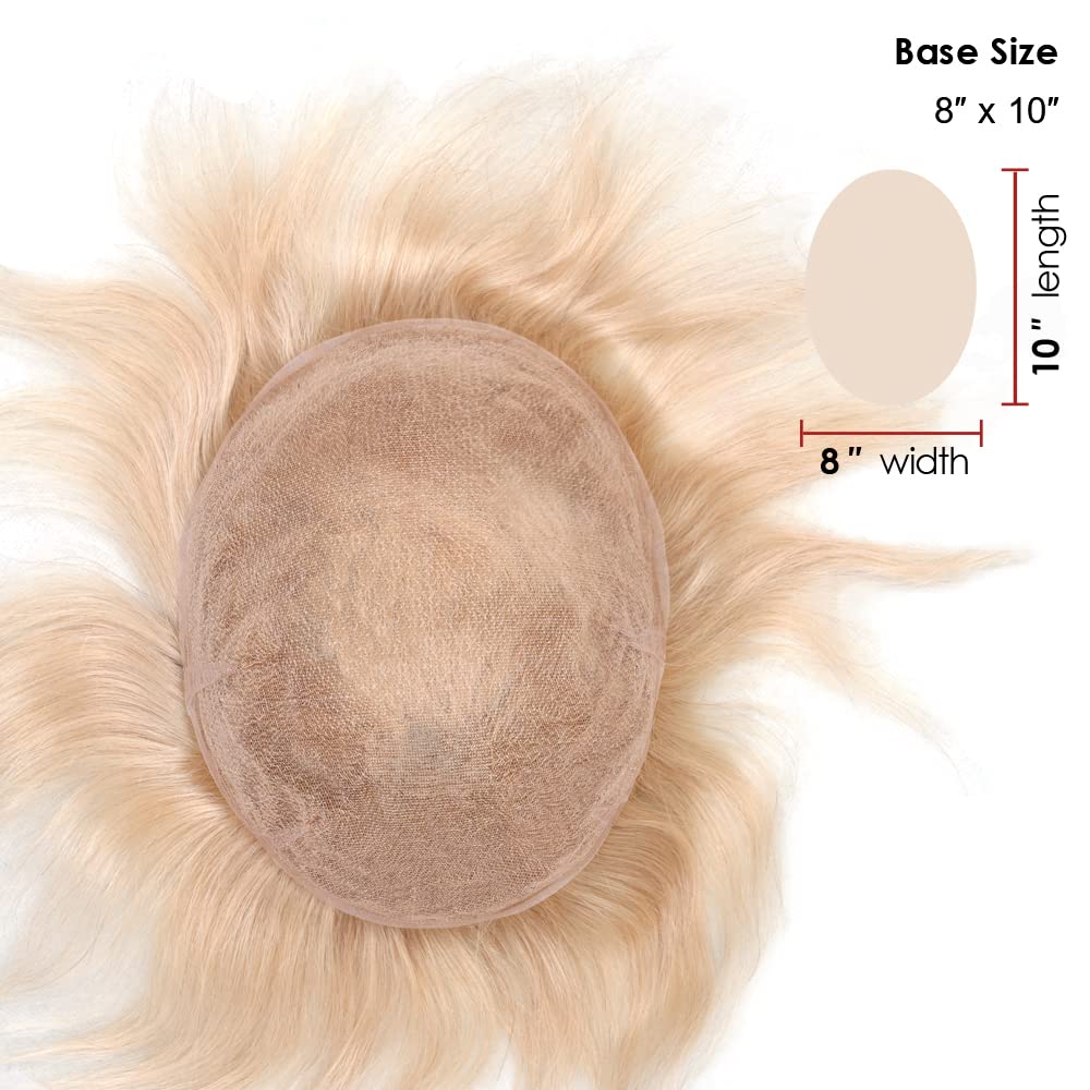 Lordhair Hair System for Men Real Human Hair Full French Lace Mens Hair System Size 8x10 inches Mens Toupee #22