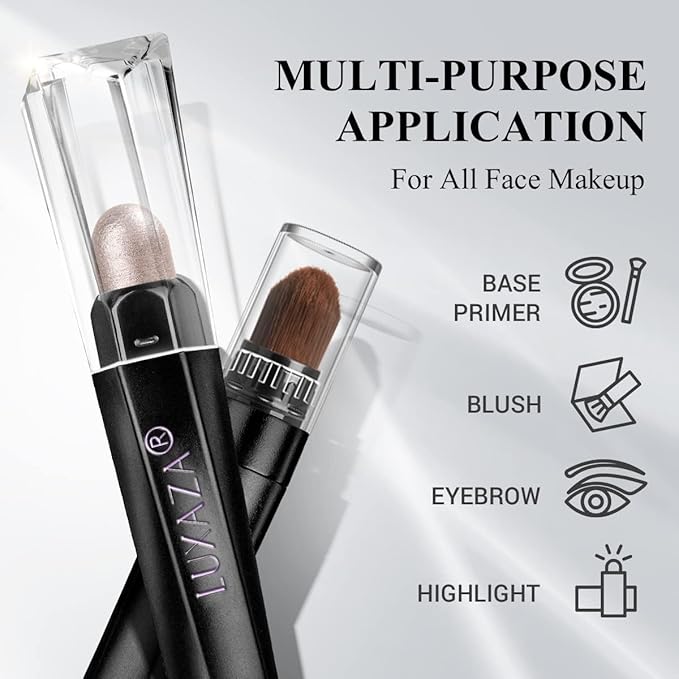 LUXAZA 6PCS Champagne Pink Eyeshadow Stick Makeup Sets, Long Lasting Cream Shadow,Metallic And Matte Shimmer Eye Shadow Eye Brightener Stick Pencil Crayon, B04-Champagne Pink