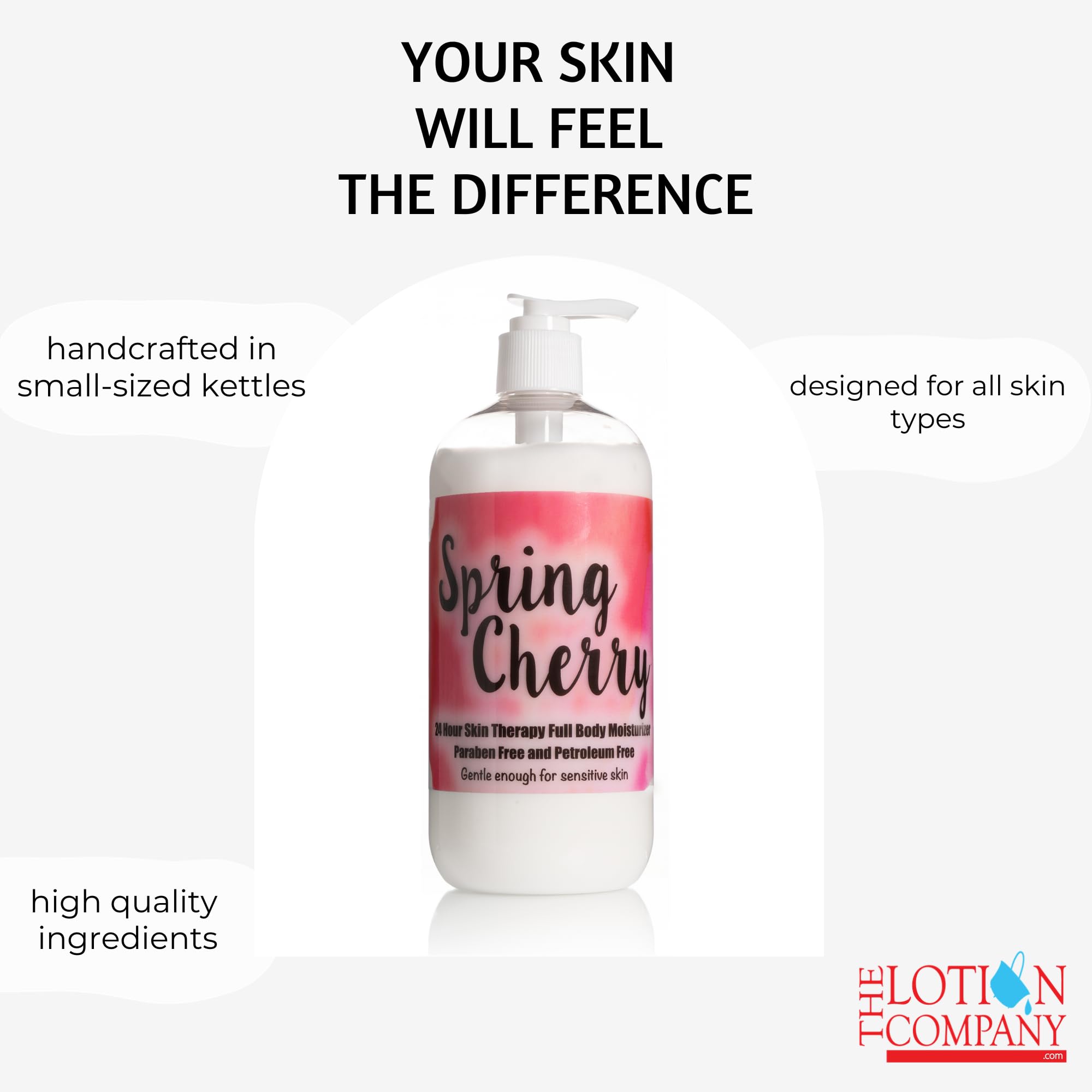 The Lotion Company 24 Hour Skin Therapy Lotion, Spring Cherry, 16 Ounce