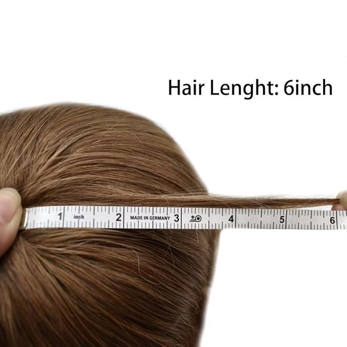 FACE MIRACLE Hair System for Men French Lace Mens Toupee Human Hair Replacement System Lace with PU Toupee for Men Male Hair Piece Wigs 6"X9" 17#DARK ASH BLONDE