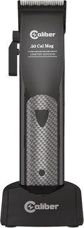 Caliber Pro -.50 Cal Limited Edition Clipper - Long Lasting 8+ Hours of Power - Ultra Low Noise Technology - Rechargeable Powerful Battery - Easy Zero Gap Cut - Hair Grooming Tool for Men (Black)