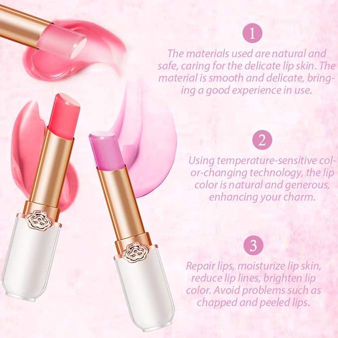 PH Color Changing Lipstick, Magic Lipstick, Moisturizing Pink Lip stick