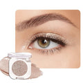 QIDSTERS Nude Glitter Single Eyeshadow, Lightweight Blendable Mini Eye Shadow for Older Women, Monochrome Eyeshadow Palette Makeup Pigmented Waterproof, Vegan & Cruelty-Free, 10