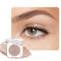 CAKAILA Monochrome Glittler Shimmer Eyeshadow Palette,Light Brown White Shimmer Powder Eyeshadow,24 Hour Waterproof Blendable Pressed Glitter Single Eye Shadow Apply Makeup Easily, Vegan