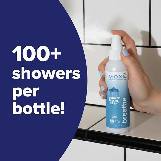 MOXĒ Shower Steamer Spray Variety Pack, 4 Different Scents, 2oz Bottles