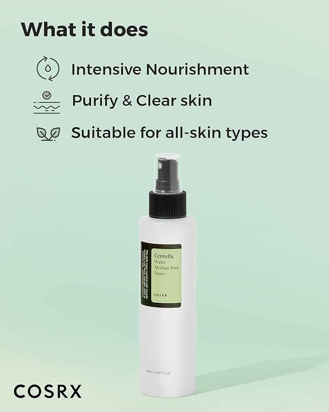 COSRX Alcohol-Free CICA Toner, Centella Soothing Spray Toner, 5.07 fl oz