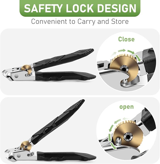Toenail Clippers for Thick Toenails, Slanted Nail Clippers for Men, Heavy Duty Ingrown Toenail Clippers Nail Cutters, Ultra Sharp Wide Jaw Opening Nail Clippers with Long Handle