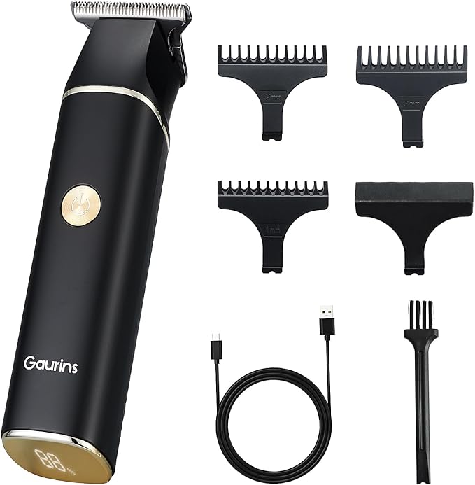 Hair Trimmer for Men, Beard Trimmer for Men Professional, Electric Razor Shavers Zero Gapped T Blade Edgers Liners, Barber Clippers for Hair Cutting Mustache Facial with LCD Display Gifts for Men