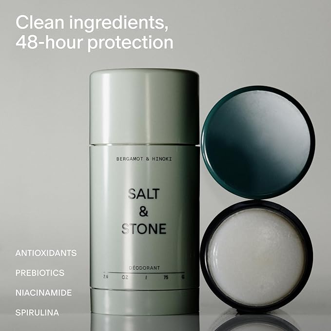 Salt & Stone Aluminum-Free Deodorant for Women & Men, Trio Set 2.6 oz (3)
