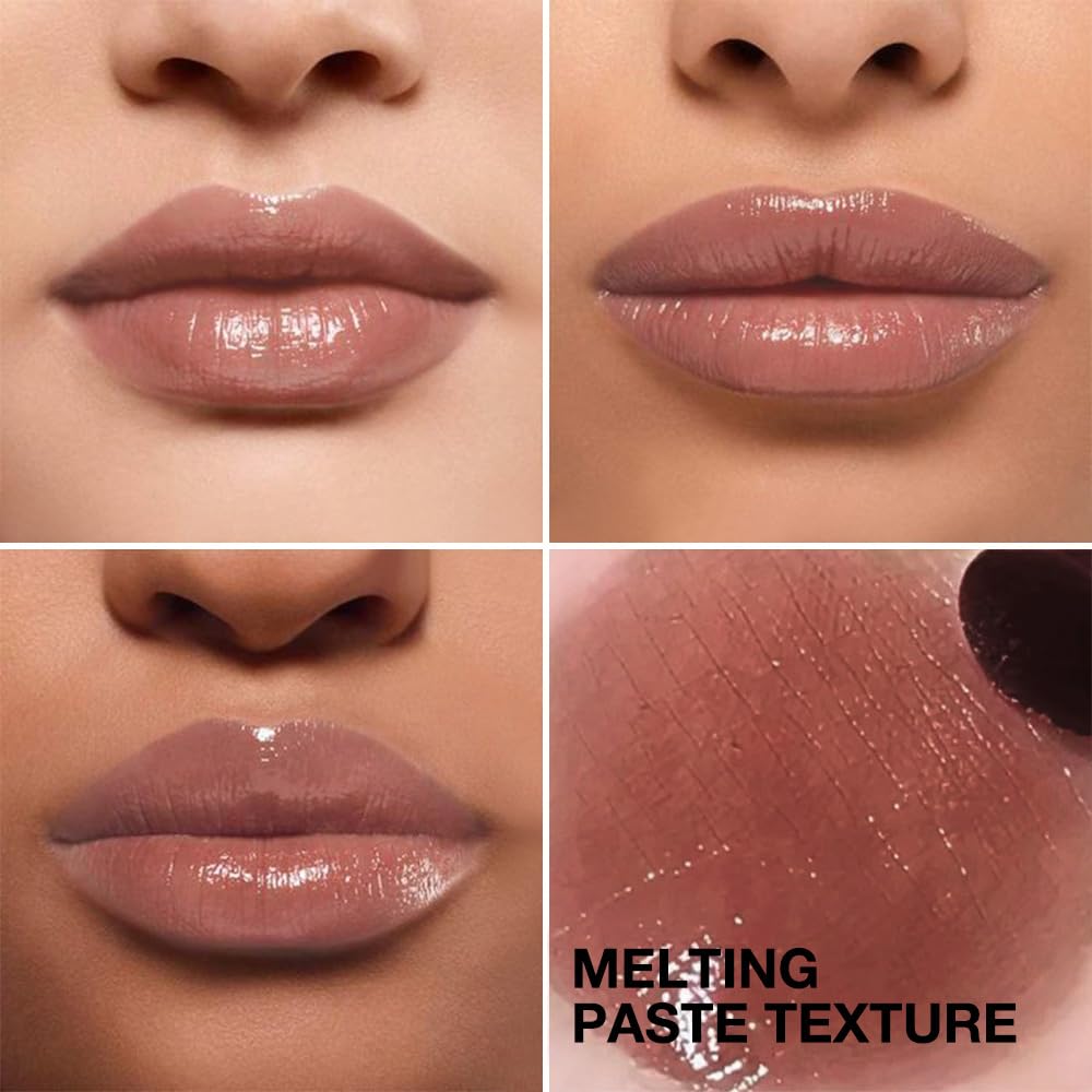 FeiCuiYun 2Pcs Dark Brown Honey Tinted Lip Balm Lip Gloss Lipstick, Sheer Hydrating Lip Gloss Tint, Moisturizing Lip Color for All Skin Tones, Nourishing Lip Balm with a Hint of Natural Black Cherry