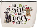 Lovdazzles Goat Makeup Bag Funny Animal Cosmetic Bag Goat Gifts for Girls