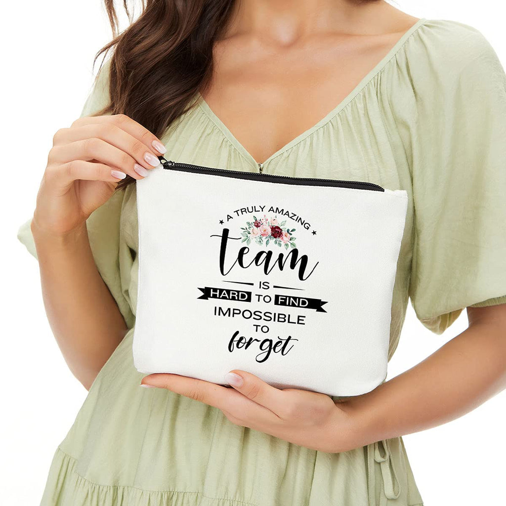 Team Gifts Makeup Bag, Appreciation Gifts Cosmetic Bag for Employees
