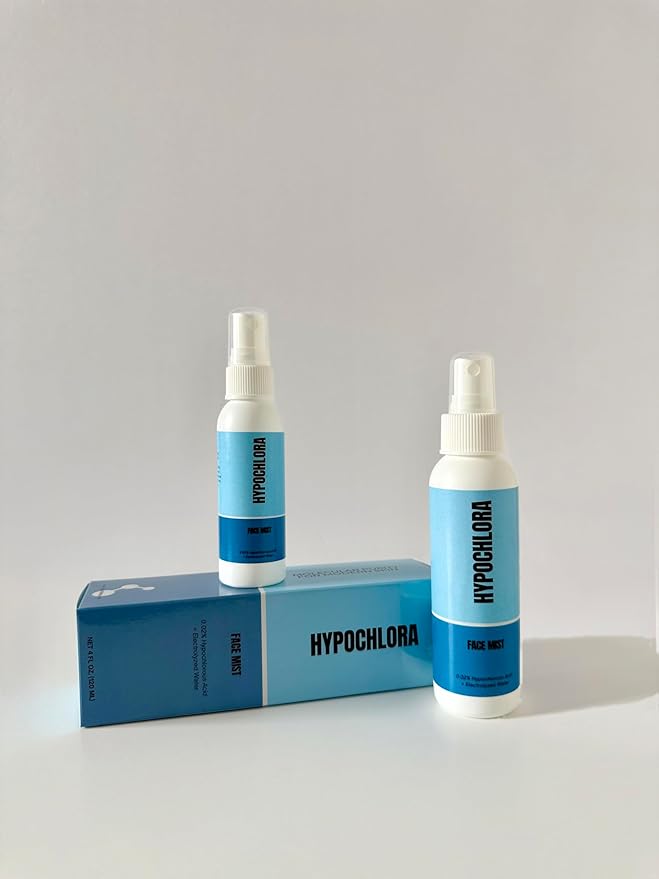 Hypochlora Hypochlorous Acid Face Mist – Gentle Facial Spray for Hydration & Soothing, Alcohol-Free Daily Skincare Refreshing Mist, Sensitive Skin Safe, 4 fl oz