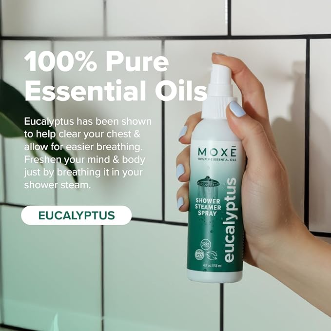 MOXĒ Lavender & Eucalyptus Shower Steamer, All Natural Relief, 4oz, 2 Pack
