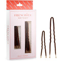Frenchies Velvet Coated French Hair Pin, Non Slip, 20 Count, Brown