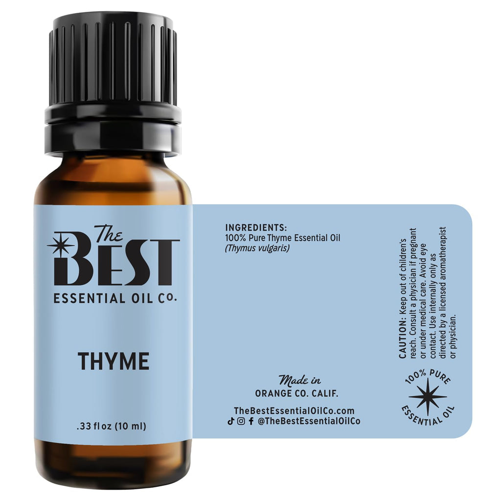 The Best Thyme Essential Oil Premium Grade- 100% Pure & Natural for Aromatherapy, Diffuser, Spa, Massage, Air Freshener- 10 ml (.33 fl oz)
