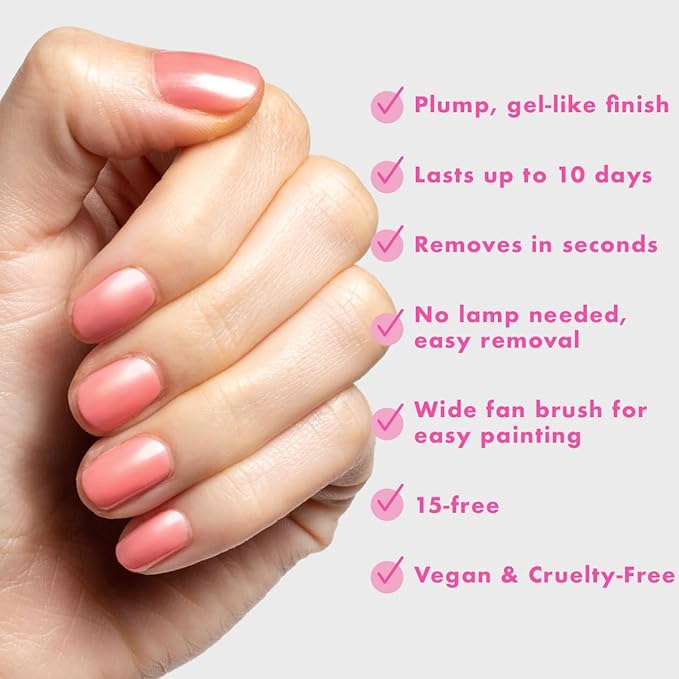Olive & June Long Lasting Nail Polish, Papaya Gloss Coral
